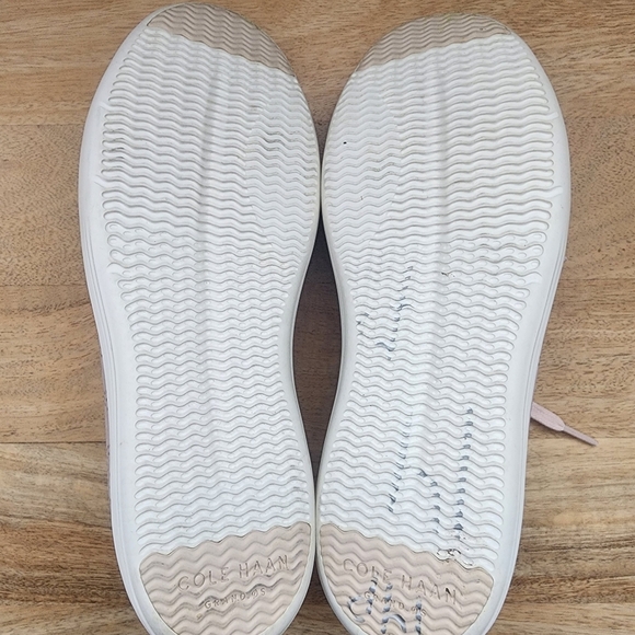 Cole Haan Cream Grand OS Crosscourt Perforated Sneaker Shoes Womens 7 - Picture 11 of 11